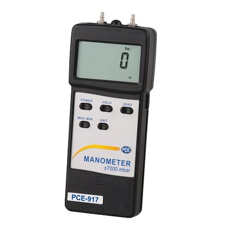 Pce Instruments Differential Pressure Meter, +/- 5 to 7000 mbar PCE-917